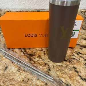 Brown Logo Travel Tumbler